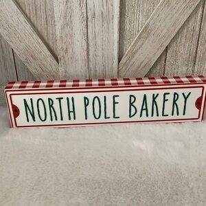 North Pole Bakery Tabletop Wooden Sign
